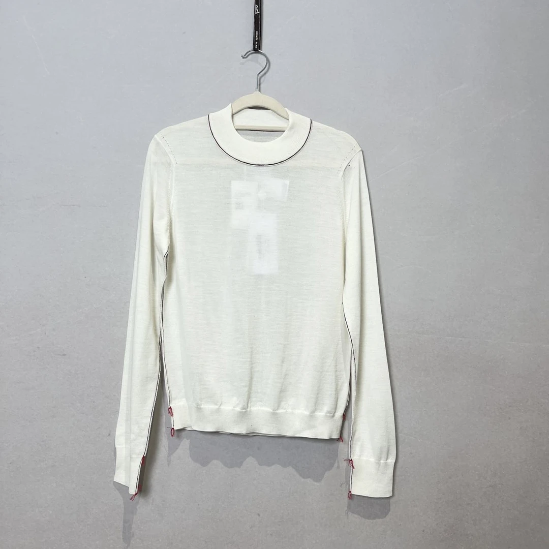 未使用 Maison Margiela/梅森马吉拉 圆领套头长袖羊毛衫 XS码