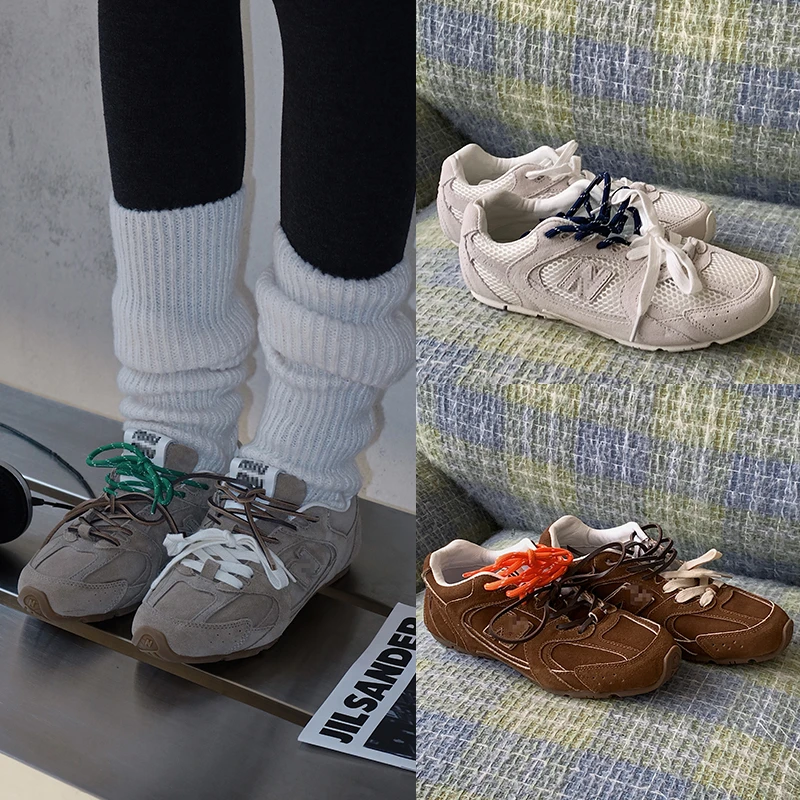 十三粥私服 miu运动鞋 时尚百搭复古运动鞋女通勤实穿舒服不累脚