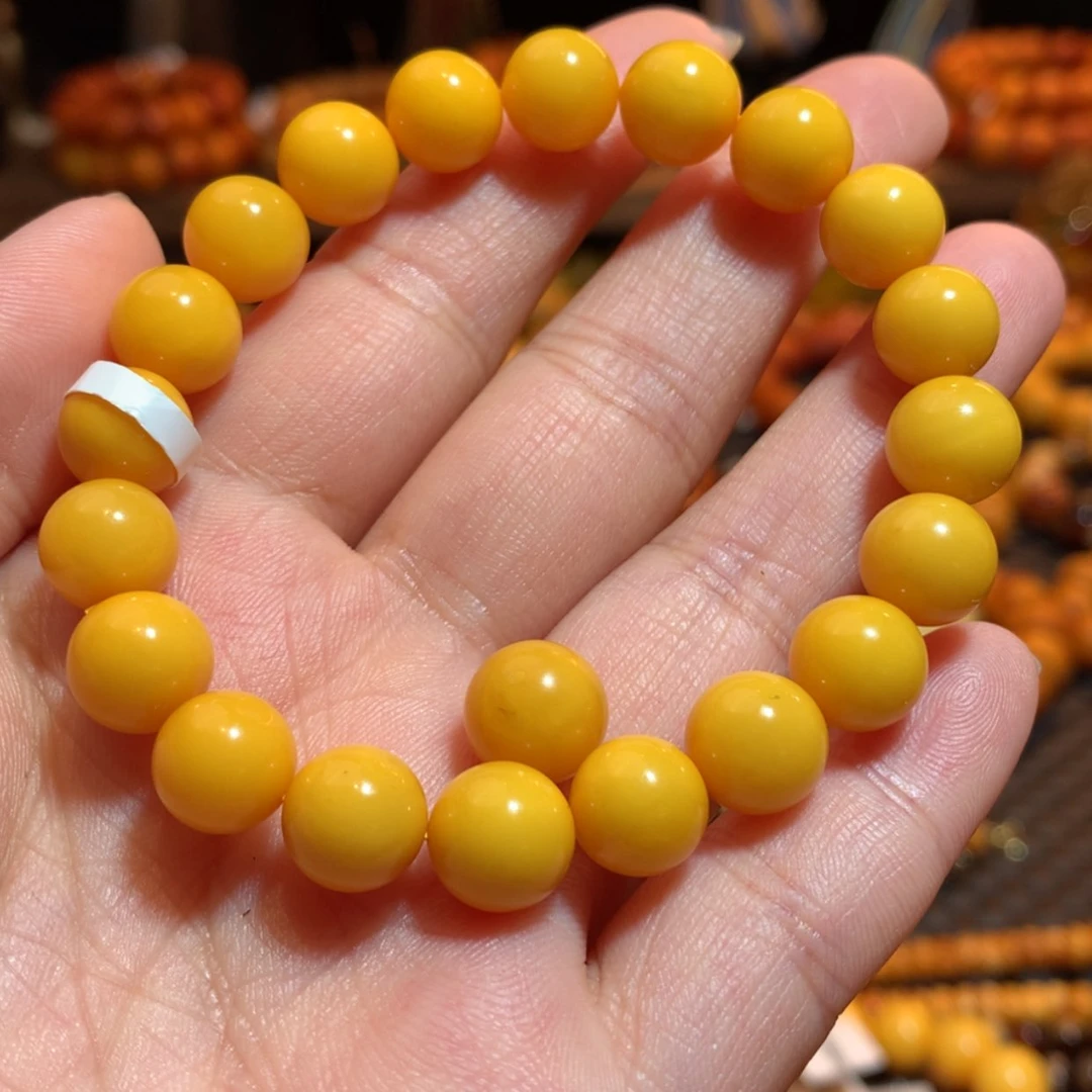 【闪购商品】手串蜜蜡未镶嵌月****蜜蜡手串定制