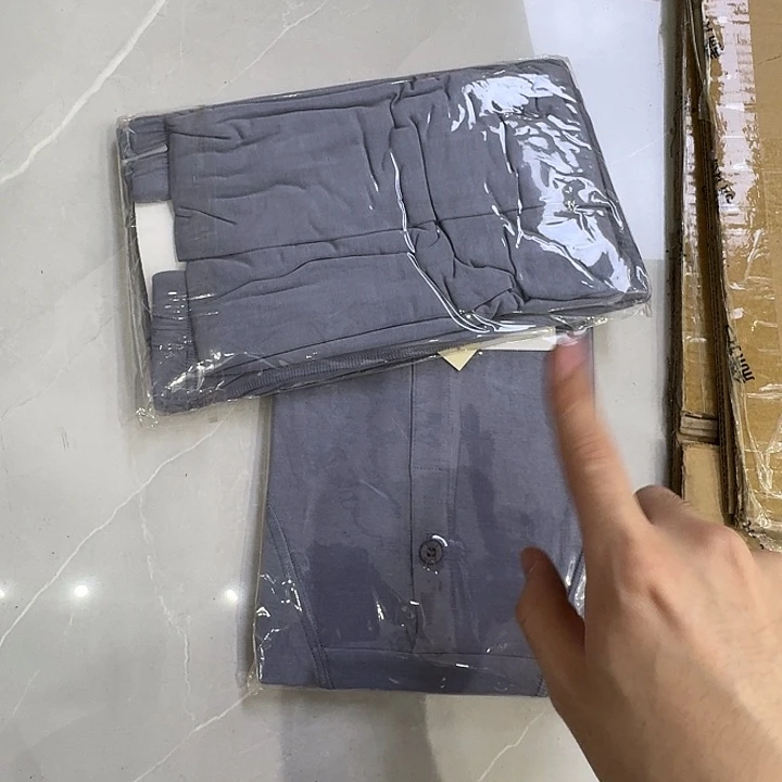 185男士灰色秋裤纯莫代尔两件