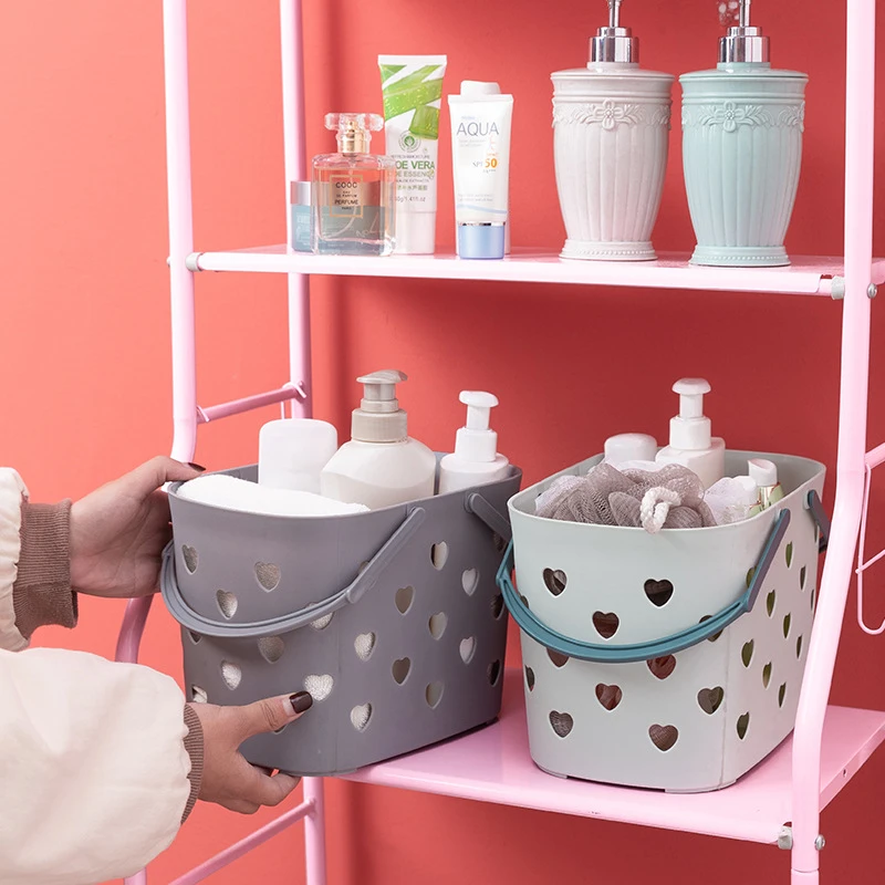 新人专享福利洗澡篮子学生宿舍浴室收纳家用镂空沐浴手提蓝杯子