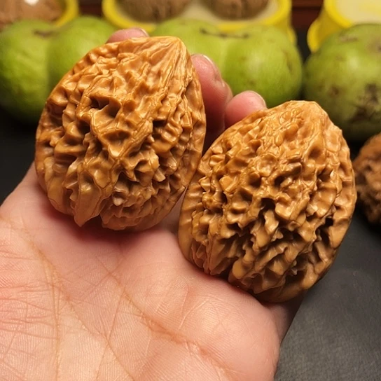 文玩核桃招财鼠一对