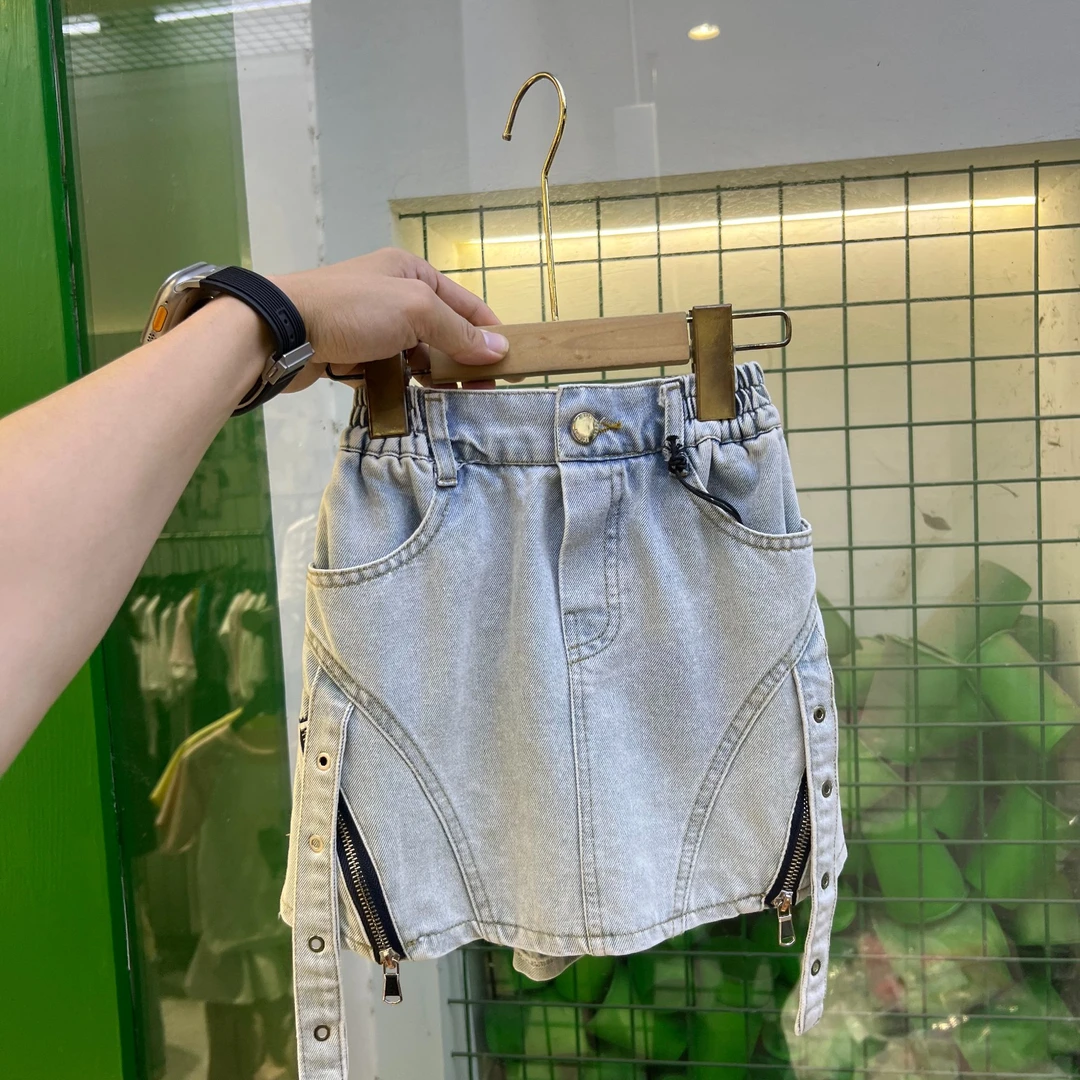 【杨少华服饰】新款夏季中大童女童韩版洋气休闲牛仔短裤35111