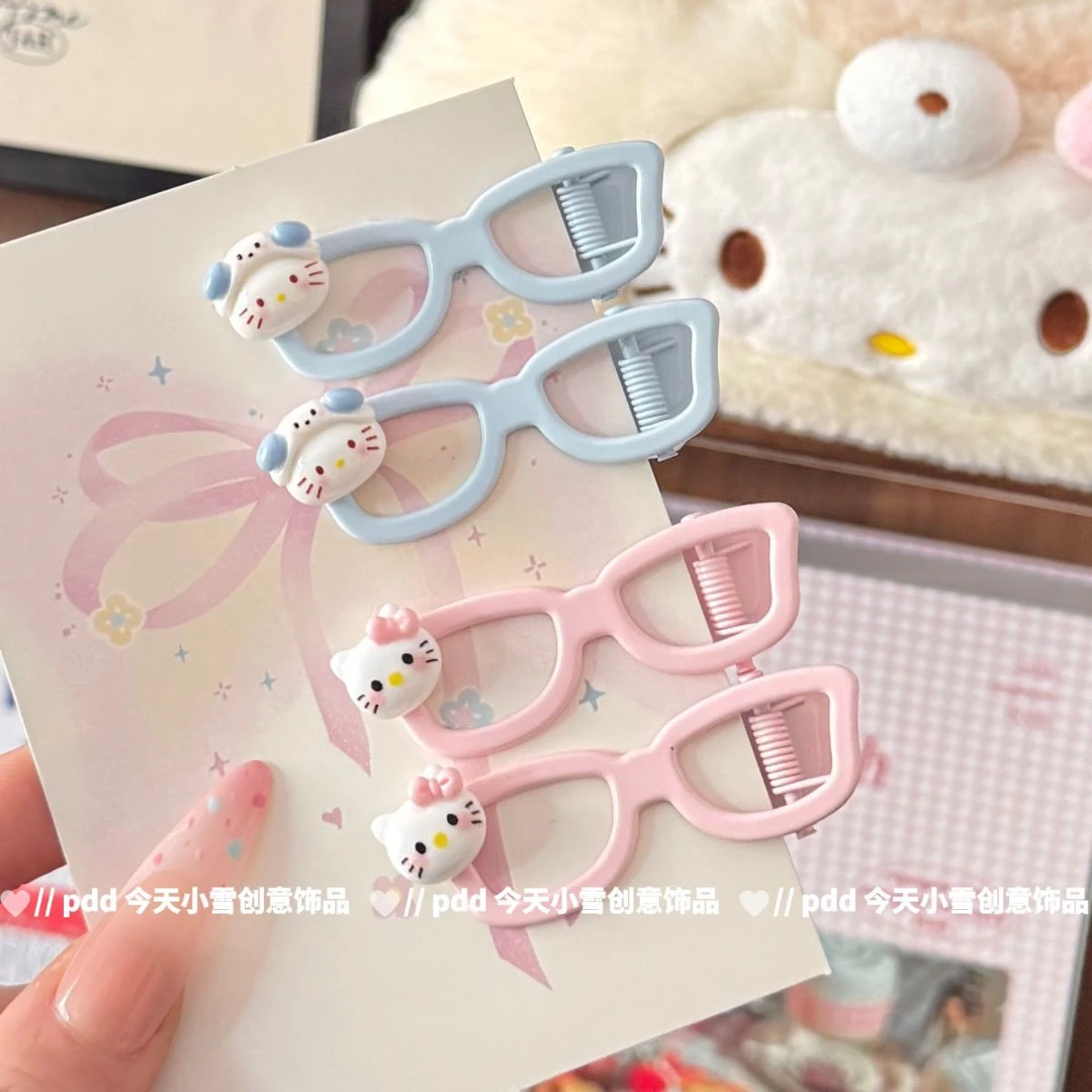 春夏新款卡通甜美眼镜发夹发饰少女发卡刘海ins可爱女生眼镜发夹