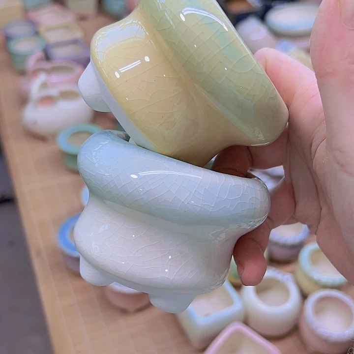 红陶陶瓷花盆当场满12包邮