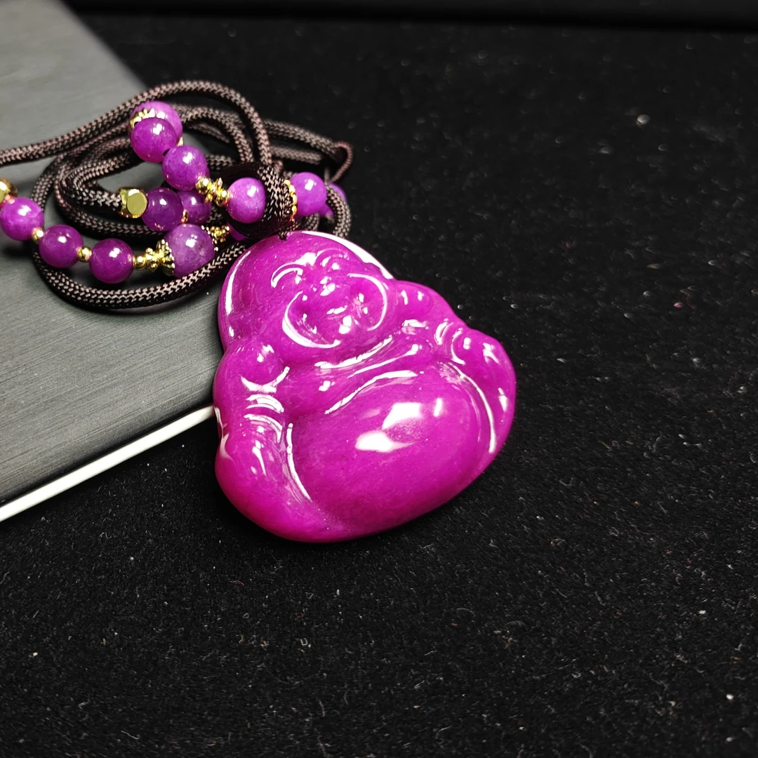 [停业清货]南非紫杉醇玉化紫佛公吊坠-041-多样性发一