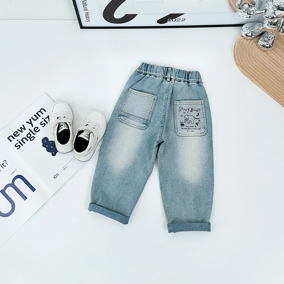 男童裤子春夏款儿童牛仔裤2025新款春装潮 FB25009 悠悠童话童装
