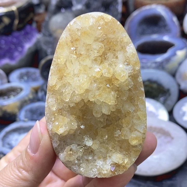 未镶嵌珠宝半成品水晶黄晶蛋