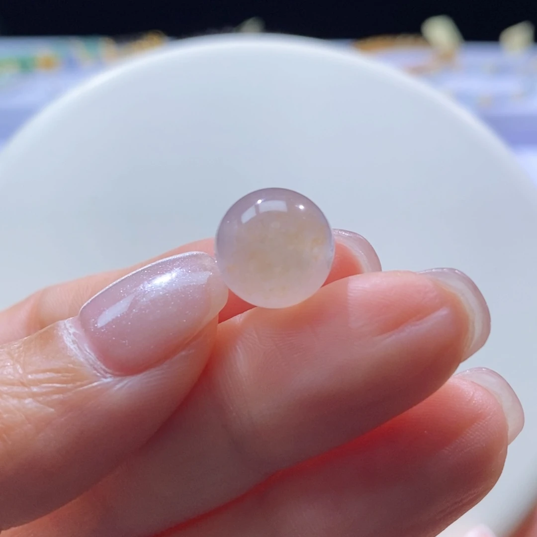颈饰未镶嵌翡翠西柚粉卡12mm
