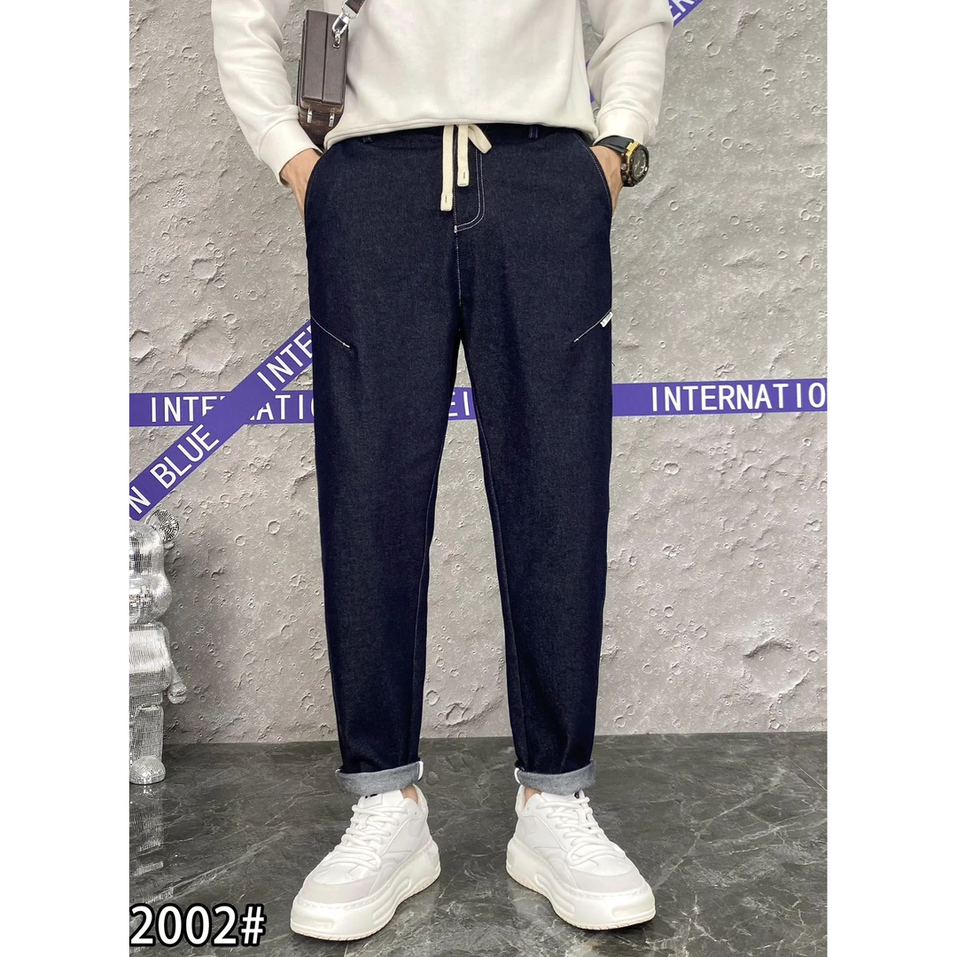 男士时尚百搭修身弹力秋季男款牛仔裤2002