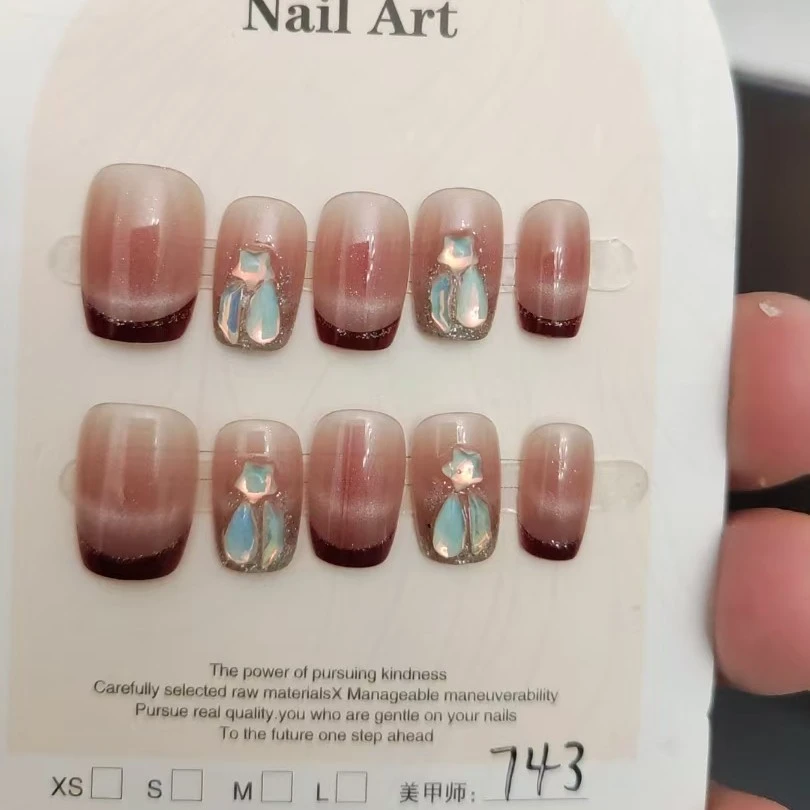 新年法式手工穿戴甲