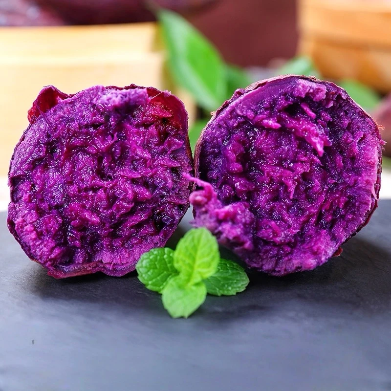 紫罗兰紫薯沙地农村新鲜紫薯粗粮早餐香甜粉糯紫色番薯