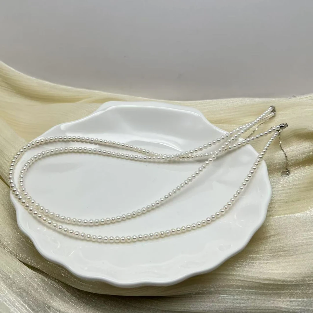 【北野珠宝】天然淡水珍珠有核项链-B245H-1多样性发一3mm