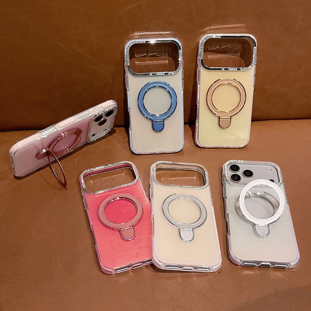 炫彩磁吸支架适用苹果17手机壳iPhone15promax/14/13防摔12肤感16