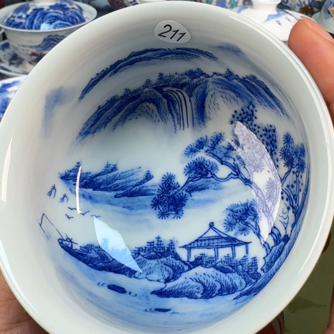 景德镇纯手绘茶具具圆圆211