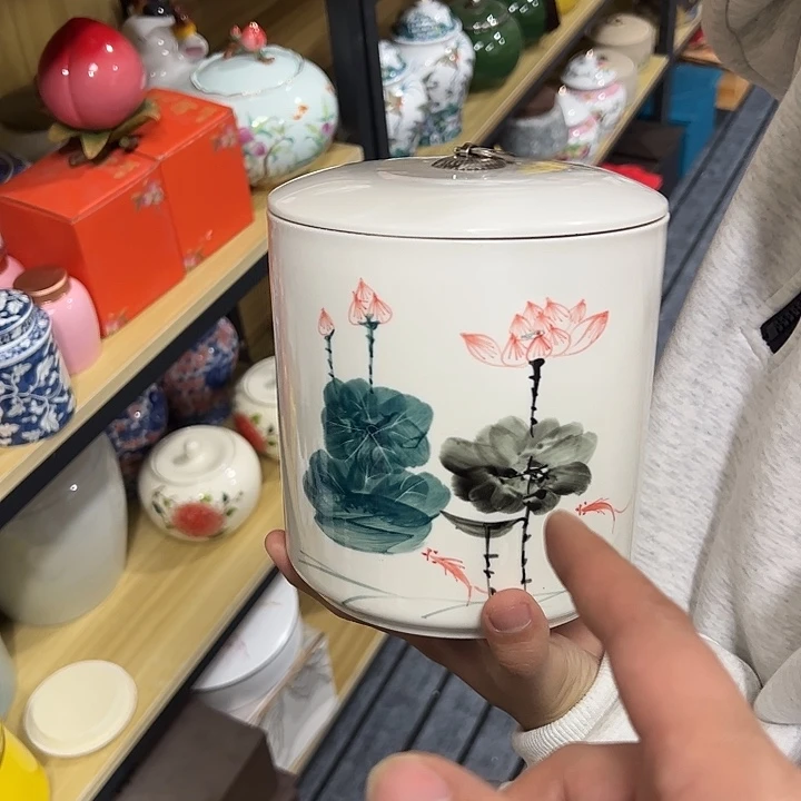茶叶罐陶瓷家用储物罐瑕疵品介意勿拍