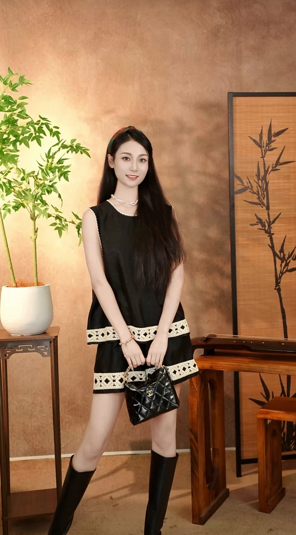 【如意千禧馆】浅墨时光——100分桑蚕丝新中式两件套上衣裤子112-113