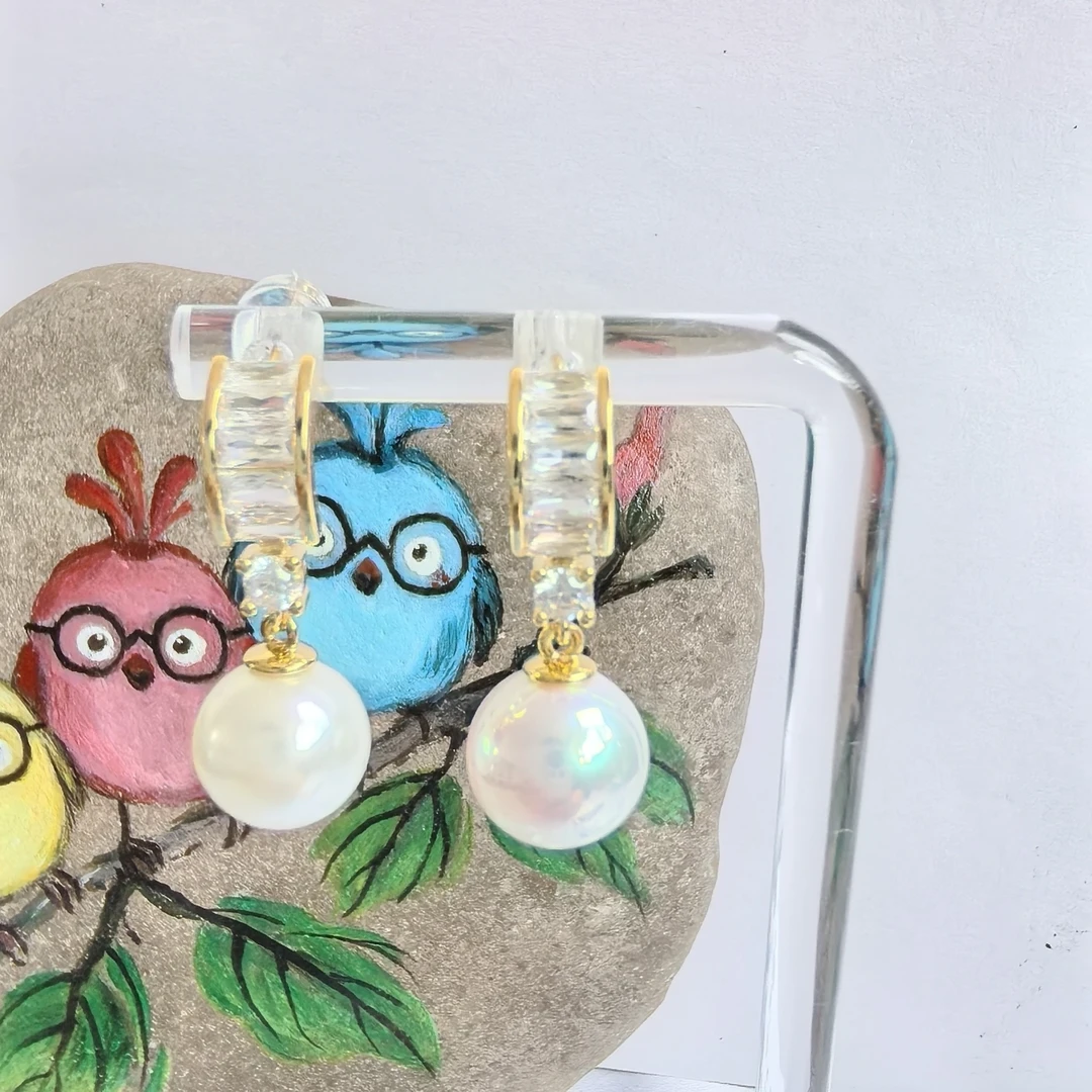 合金仿珍珠耳饰 仿珍珠耳钉高级百搭时尚耳饰饰品