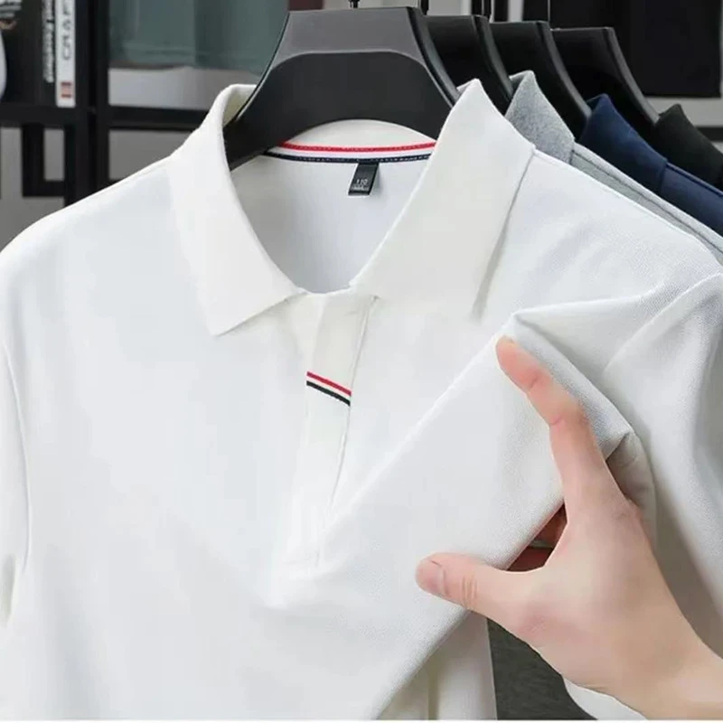 【简约高定款】2025夏季新款男士短袖POLO衫商务休闲大码男装上衣-W