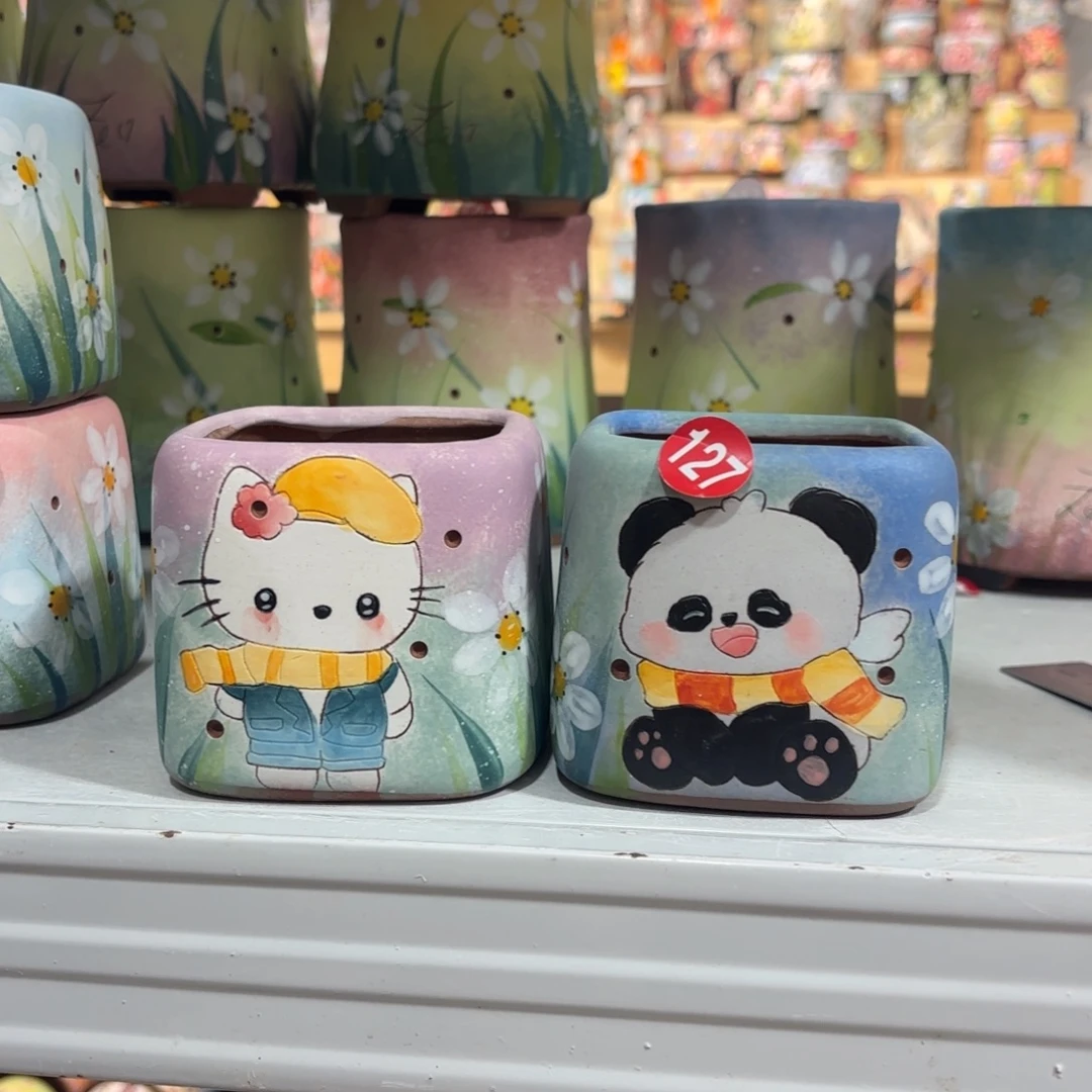 景德镇手绘花盆陶瓷7/8