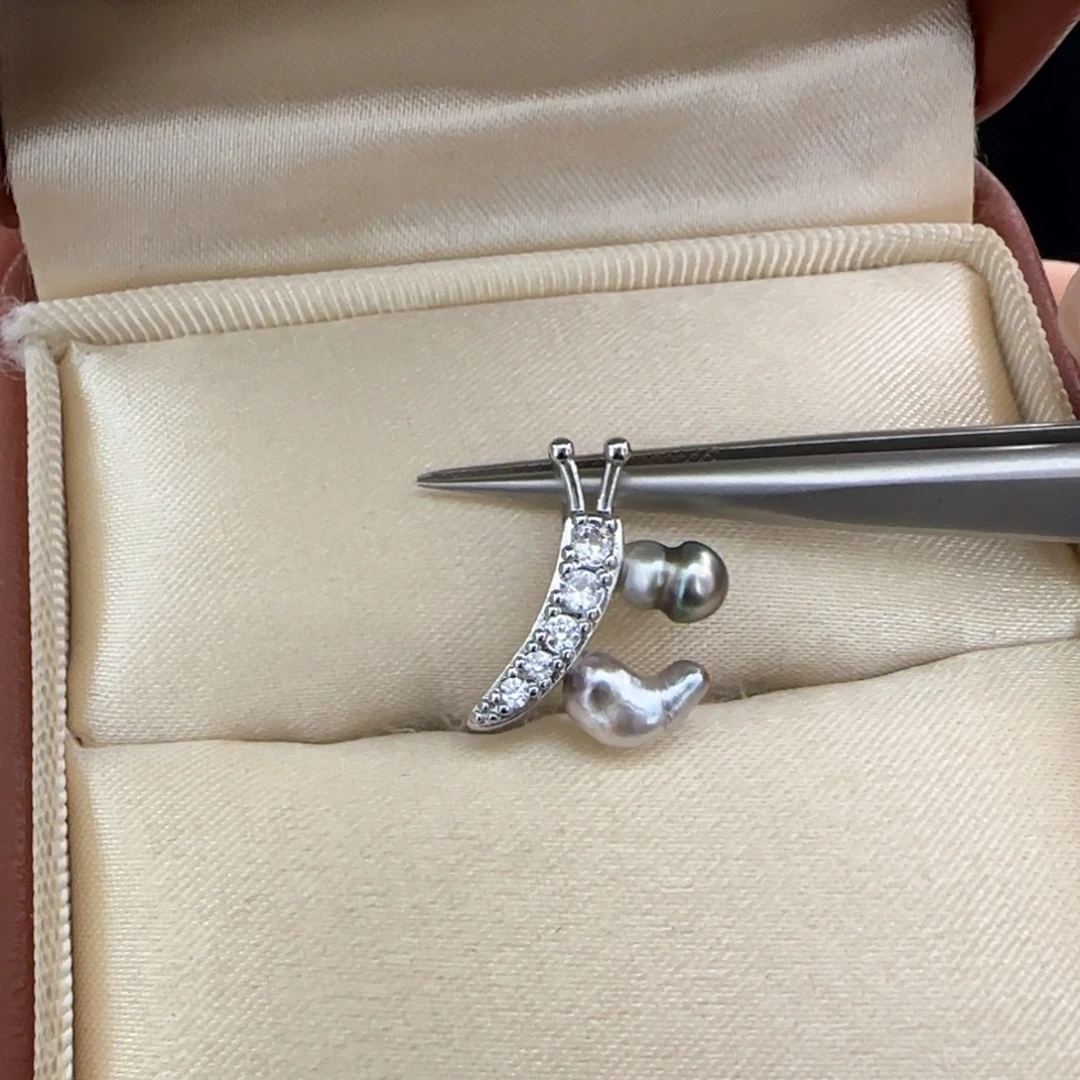 银S925镶嵌海水珍珠颈饰