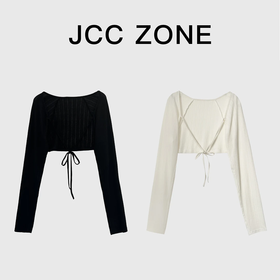 金川川 百搭开衫 春夏长袖针织衫气质短款时尚修身百搭衣服女