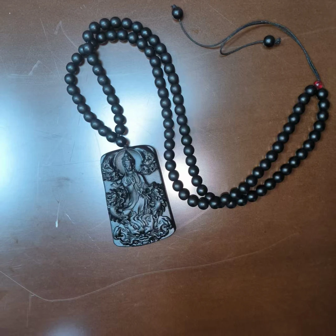 NY065 药珀御龙观音精品项链（无礼盒）