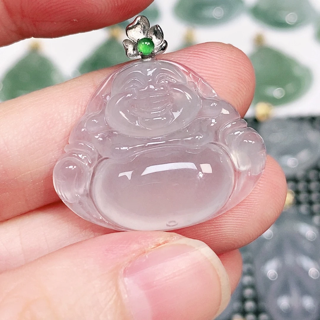 颈饰18K金镶嵌翡翠
