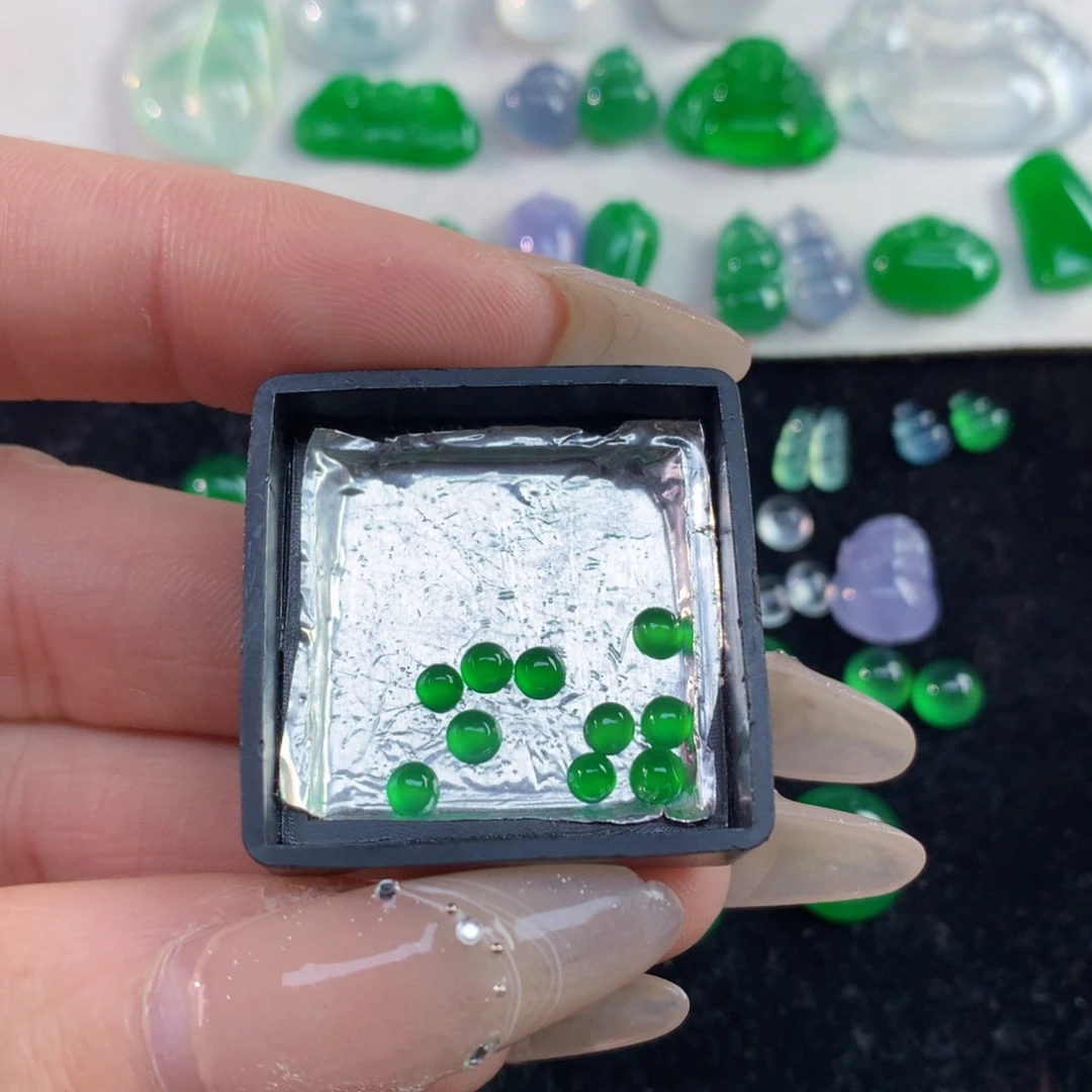 翡翠裸石10个翡翠翡翠