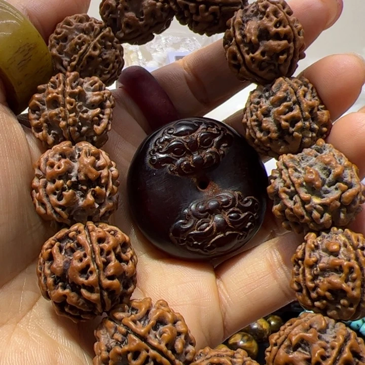 核桃手串/手链射扣子