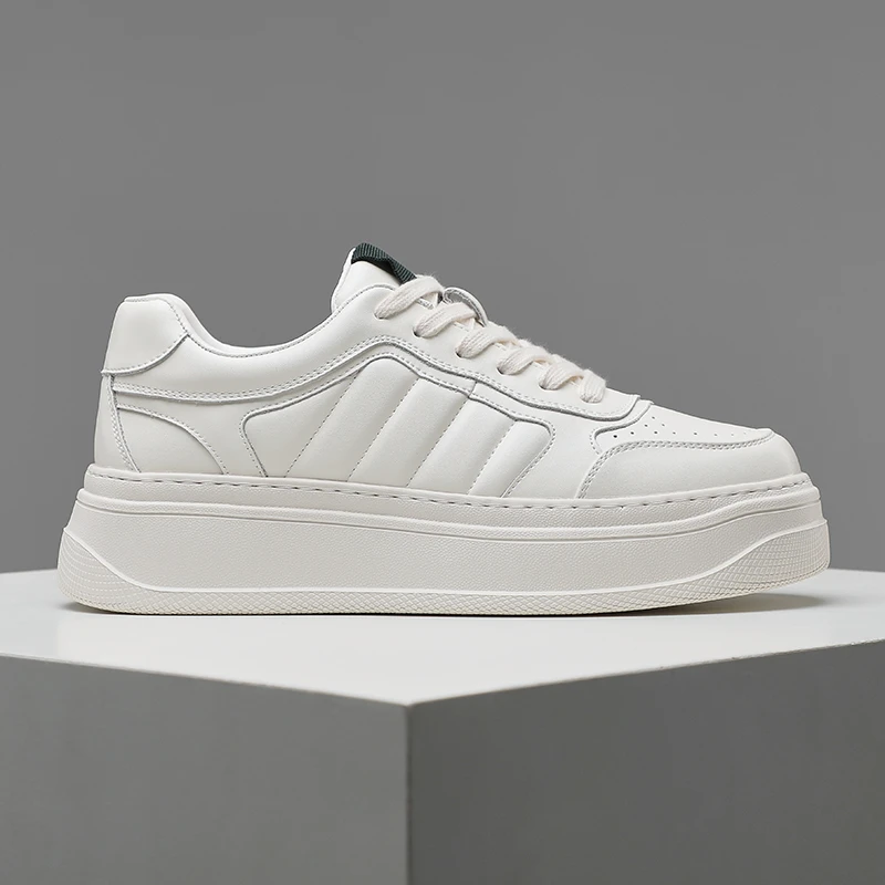 TAAIRXTO小白鞋男鞋春夏新款欧美厚底增高休闲板鞋百搭透气面包鞋