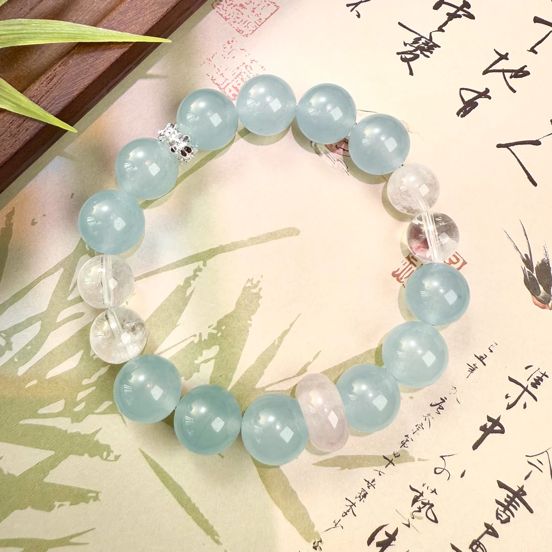 7296海蓝宝/水晶/女士百搭手串