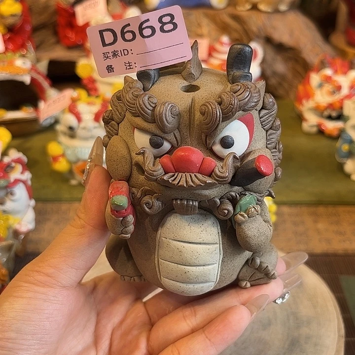 泥塑纯手工陶瓷摆件