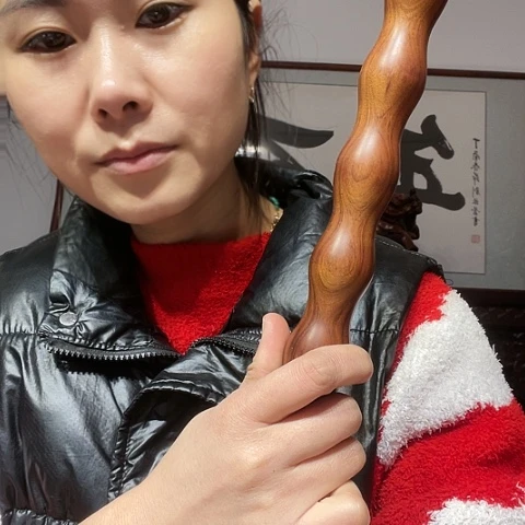 【闪购商品】香榧木中**车黑檀木，葫芦棍
