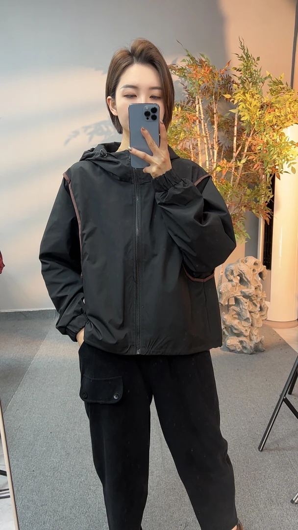 A1012冬款新款时尚休闲气质百搭棒球领纯色宽松外套