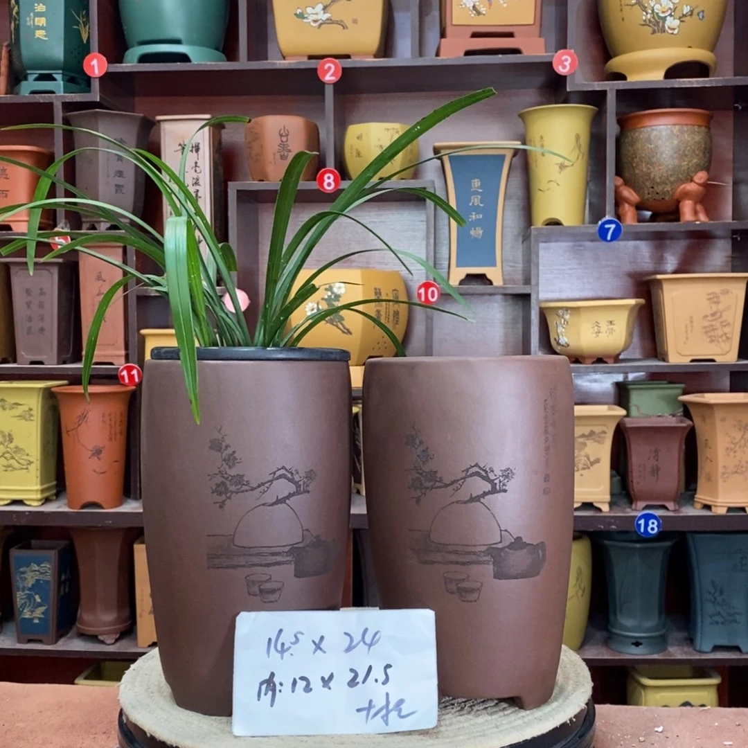 紫砂艺术紫砂花盆