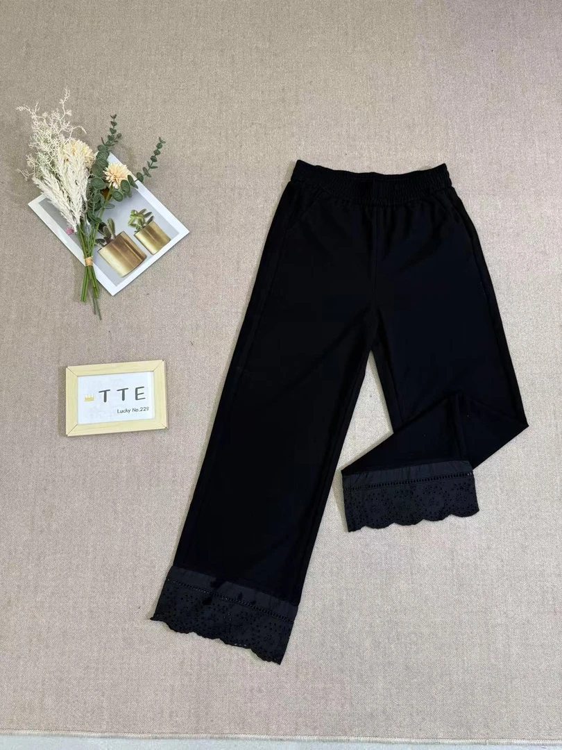 【TTE严选】2025夏装魅力轩5397花边直筒裤（0726-06）