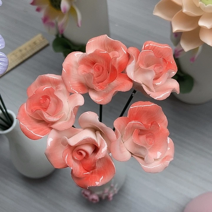 陶瓷纯手工捏花设计