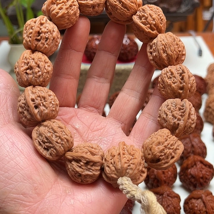 吊坠文玩核桃玉龙粗筋手持26