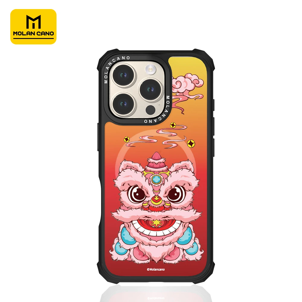 MOLAN CANO高级国潮风幻影醒狮磁吸手机壳IP17promax苹果狮来运转