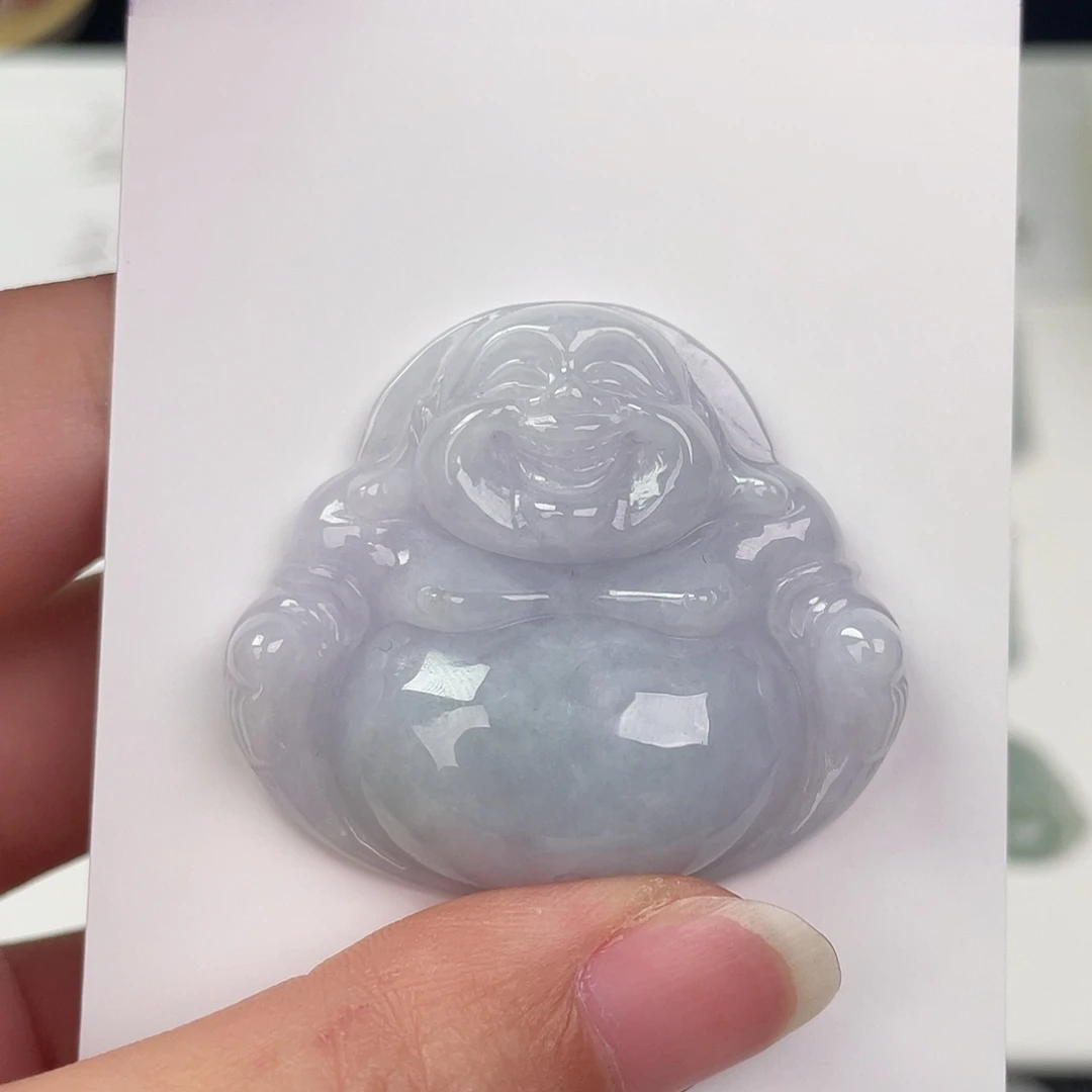 翡翠未镶嵌颈饰佛公