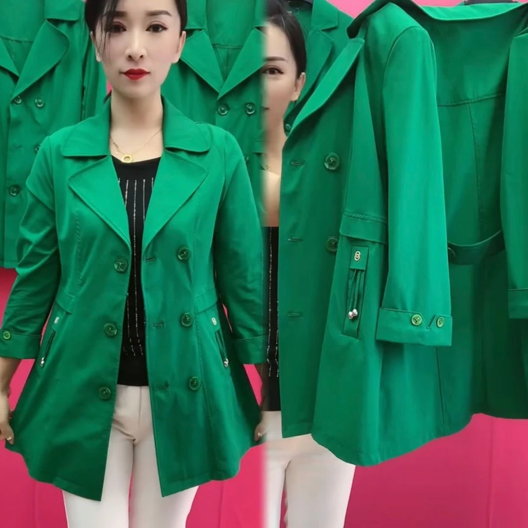 2025春夏新款风衣外套时尚高档洋气显瘦中老年女装正品网红爆款女