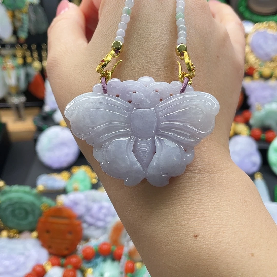 翡翠未镶嵌颈饰代编织