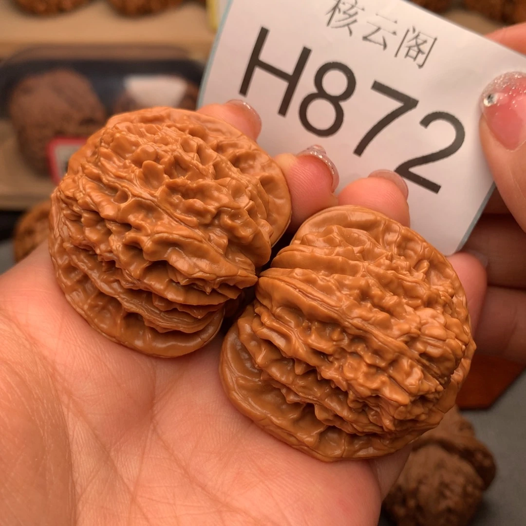 王***茗文玩核桃把件42全品四座楼