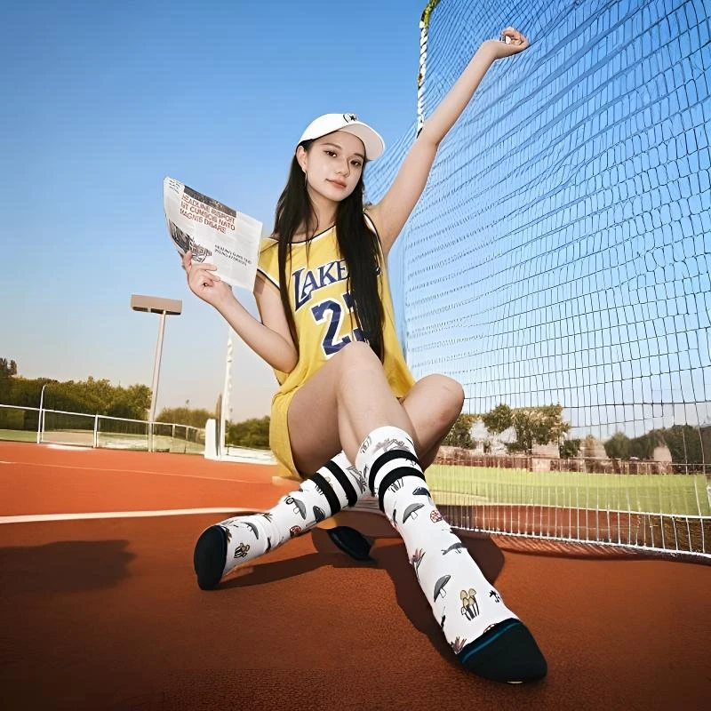 STANCE小蘑菇555中筒休闲袜潮流运动潮袜时尚男女户外透气印花袜