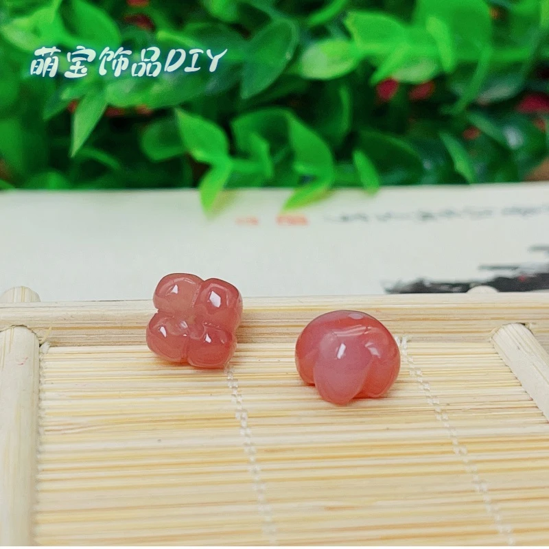 【千奇饰品】A100盐源玛瑙桂花雕刻通孔款约宽10*8mm DIY配件多样性