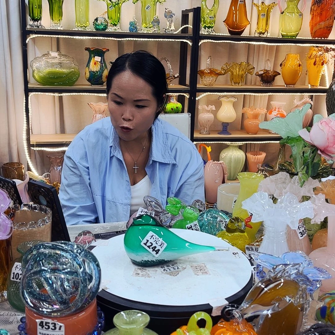 鸟1244 家悦美居琉璃摆件不完美