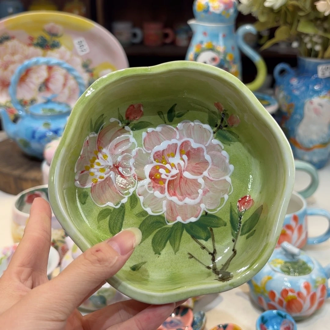 景德镇手绘高温釉下彩陶瓷茶具