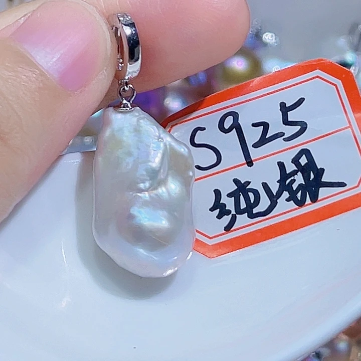 淡水珍珠银S925镶嵌颈饰