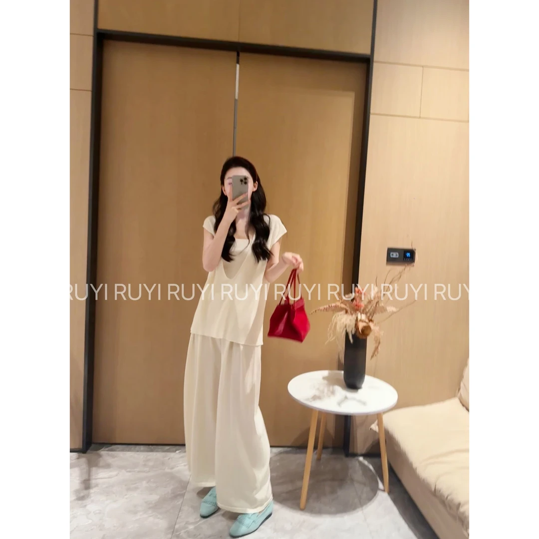 Ruyi如一【从容套】夏季慵懒系品质主义针织三件套